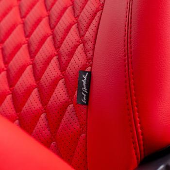 18 349 р. Комплект чехлов для сидений (ЦЗС 2П Орегон) БАЙРОН ст БАЙРОН Lord Autofashion Лада 2110 седан (1995-2007) (красный, вставка красная, строчка красная)  с доставкой в г. Белгород. Увеличить фотографию 3