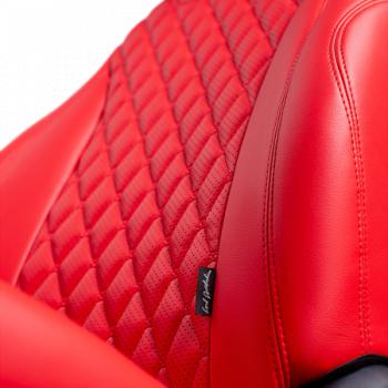 18 349 р. Комплект чехлов для сидений (ЦЗС 2П Орегон) БАЙРОН ст БАЙРОН Lord Autofashion Лада 2110 седан (1995-2007) (красный, вставка красная, строчка красная)  с доставкой в г. Белгород. Увеличить фотографию 4