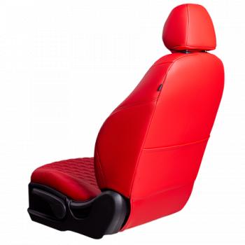 18 349 р. Комплект чехлов для сидений (ЦЗС 2П Орегон) БАЙРОН ст БАЙРОН Lord Autofashion Лада 2110 седан (1995-2007) (красный, вставка красная, строчка красная)  с доставкой в г. Белгород. Увеличить фотографию 5