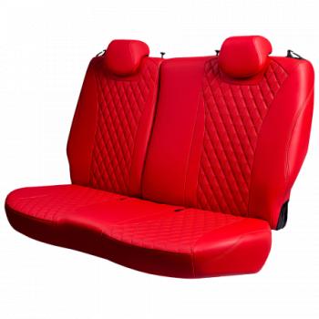 18 349 р. Комплект чехлов для сидений (ЦЗС 2П Орегон) БАЙРОН ст БАЙРОН Lord Autofashion Лада 2110 седан (1995-2007) (красный, вставка красная, строчка красная)  с доставкой в г. Белгород. Увеличить фотографию 7