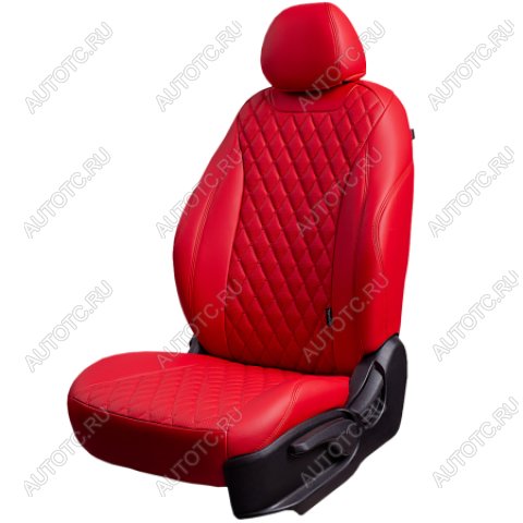 18 349 р. Комплект чехлов для сидений (ЦЗС 2П Орегон) БАЙРОН ст БАЙРОН Lord Autofashion Лада 2110 седан (1995-2007) (красный, вставка красная, строчка красная)  с доставкой в г. Белгород