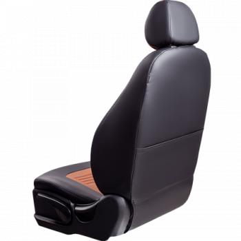 8 999 р. Комплект чехлов для сидений (ЦЗС Илана+Орегон) ТУРИН СТ Lord Autofashion Lifan Breez (2006-2012) (черный, вставка коричневая+бежевая, строчка черная)  с доставкой в г. Белгород. Увеличить фотографию 2
