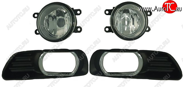 3 899 р. Комплект противотуманных фар (с решеткой бампера, пр-во Китай) BODYPARTS Toyota Camry XV40 дорестайлинг (2006-2008)  с доставкой в г. Белгород