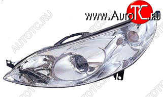 12 749 р. Левая фара (c электрокорректором) DEPO Peugeot 407 седан (2004-2010)  с доставкой в г. Белгород