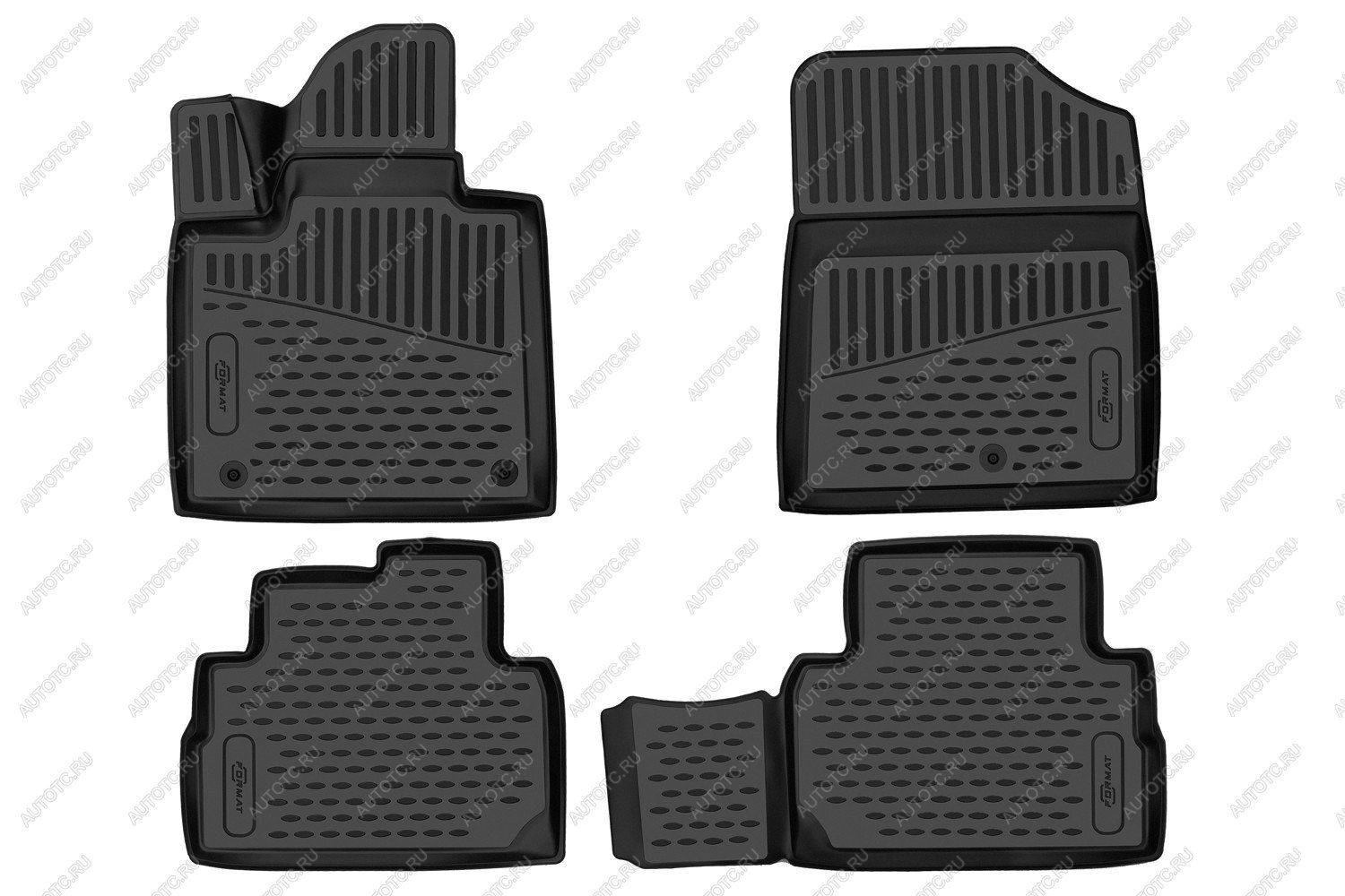 3 699 р. Коврики 3D в салон (ПУ, повышенная износостойкость)(5 мест) FORMAT  Hyundai Santa Fe  5 MX5 (2022-2025) (черные)  с доставкой в г. Белгород