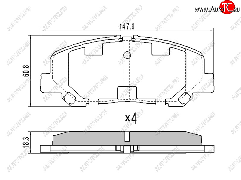 1 059 р. Колодки тормозные передние FR-FL SAT Toyota Alphard H20 дорестайлинг (2008-2011)  с доставкой в г. Белгород