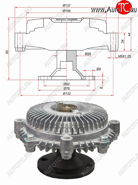 2 889 р. Вискомуфта TOYOTA MARK2,CHASER,CRESTA 1GFE BEAMS 98- SAT ST-16210-70090  с доставкой в г. Белгород