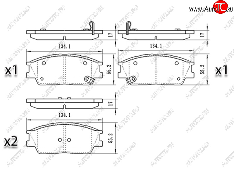 979 р. Колодки тормозные передние FR-FL SAT  Hyundai Creta SU (2020-2022)  с доставкой в г. Белгород