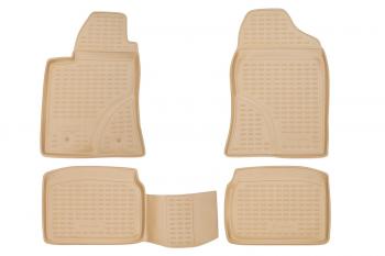 Коврики 3D в салон Element Toyota Avensis ( T250 седан,  T250 универсал) (2003-2008) дорестайлинг, рестайлинг (бежевые)