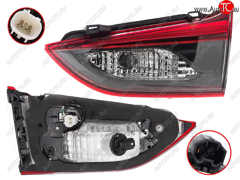 9 549 р. Правый фонарь (LED, внутренний) TYC Mazda 6 GJ 1 рестайлинг универсал (2015-2018)  с доставкой в г. Белгород