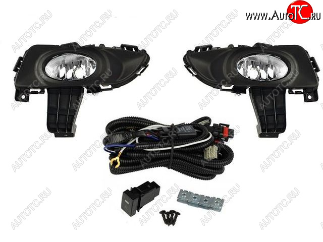 5 199 р. Комплект противотуманных фар (с проводкой, рамкой) BodyParts Mazda 3/Axela BK дорестайлинг седан (2003-2006)  с доставкой в г. Белгород