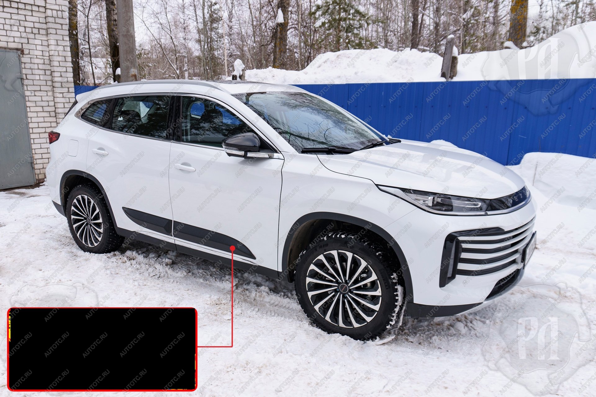 1 079 р. Молдинг двери передний правый Русская Артель  EXEED TXL (2020-2021)  дорестайлинг (глянец под покраску)  с доставкой в г. Белгород