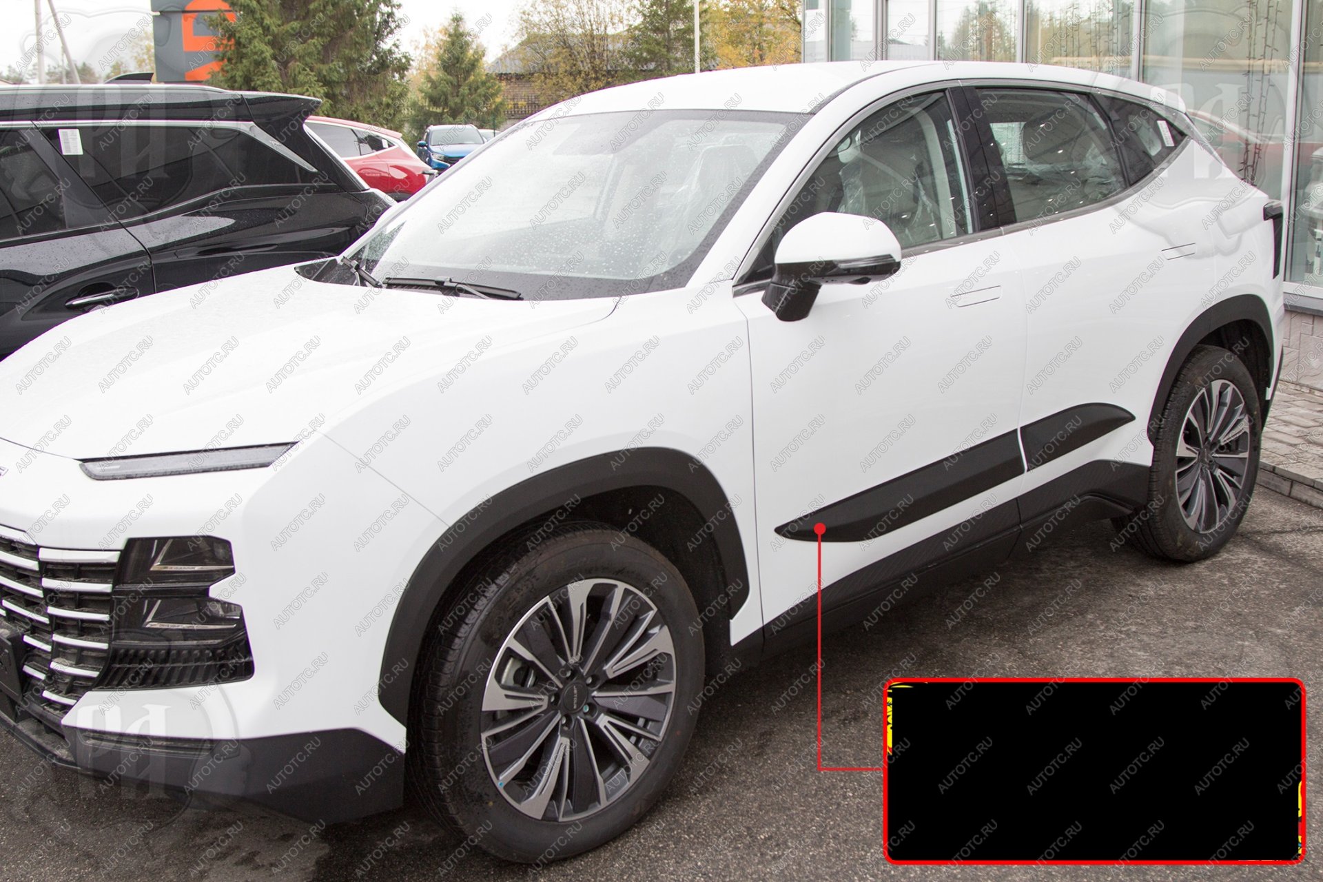 1 279 р. Молдинг двери передний правый Русская Артель Jetour Dashing (2022-2025) (шагрень)  с доставкой в г. Белгород