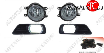 4 649 р. Комплект противотуманных фар (с проводкой, рамкой) BodyParts Toyota Camry XV40 дорестайлинг (2006-2008)  с доставкой в г. Белгород