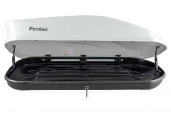 26 419 р. Багажный бокс на крышу (450 л. 177.5x81x44 см, двусторонний) Pentair PYTHON 450L Dodge Caravan (1996-2000) (белый глянец)  с доставкой в г. Белгород. Увеличить фотографию 3