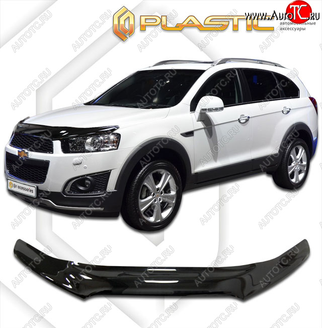 2 399 р. Дефлектор капота (exclusive) CA-Plastic Chevrolet Captiva 1-ый рестайлинг (2011-2013) (Classic черный)  с доставкой в г. Белгород