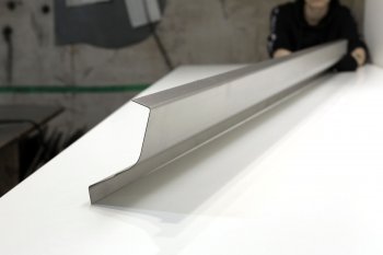 3 179 р. Левый ремонтный порог (с усилителем) AUTOFERRUM Honda Jazz (2001-2008) (Холоднокатаная сталь 1 мм)  с доставкой в г. Белгород. Увеличить фотографию 2