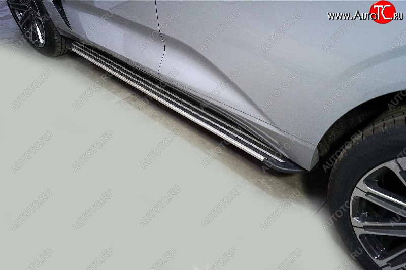 21 999 р. Пороги алюминиевые Slim Line ТСС Тюнинг Changan UNI-K (2020-2025) (Silver )  с доставкой в г. Белгород