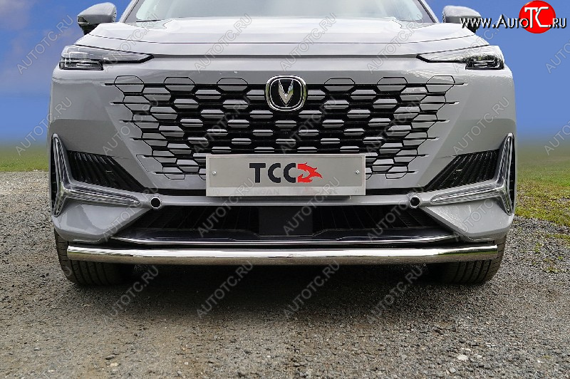 14 999 р. Защита переднего бампера нижняя d60,3 мм ТСС Тюнинг Changan UNI-K (2020-2025) (нержавейка)  с доставкой в г. Белгород