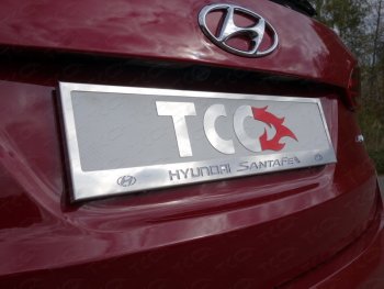 Рамка гос. номера ТСС Тюнинг Hyundai Santa Fe TM дорестайлинг (2018-2021) (нержавейка)