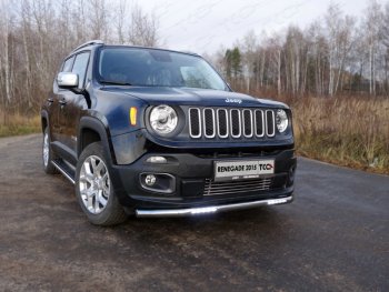 Рамка гос. номера ТСС Тюнинг Jeep Renegade 1 BU дорестайлинг (2014-2020) (нержавейка)