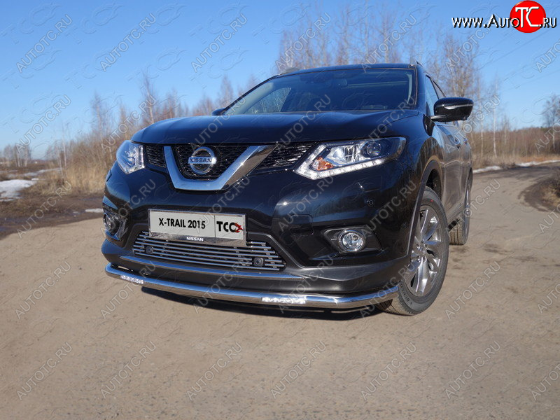 5 999 р. Рамка гос. номера ТСС Тюнинг Nissan X-trail 3 T32 дорестайлинг (2013-2018) (нержавейка)  с доставкой в г. Белгород