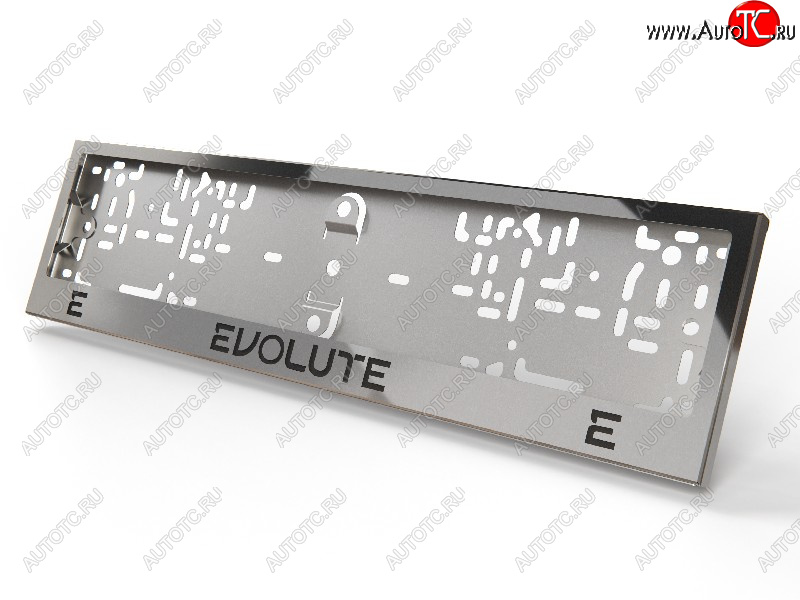 5 999 р. Рамка гос. номера ТСС Тюнинг Evolute i-Joy джип (2022-2025) (нержавейка)  с доставкой в г. Белгород
