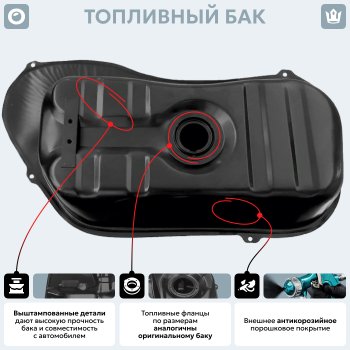 16 999 р. Топливный бак (500х1010х225) (антикоррозия) сталь ORKA Mitsubishi RVR 2  дорестайлинг (1997-1999)  с доставкой в г. Белгород. Увеличить фотографию 5