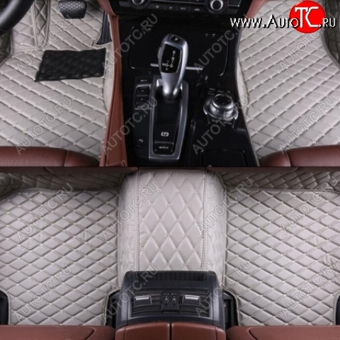 4 299 р. Ковры в салон Кожа (экокожа) Автопилот Toyota Camry XV40 дорестайлинг (2006-2008) (серый)  с доставкой в г. Белгород