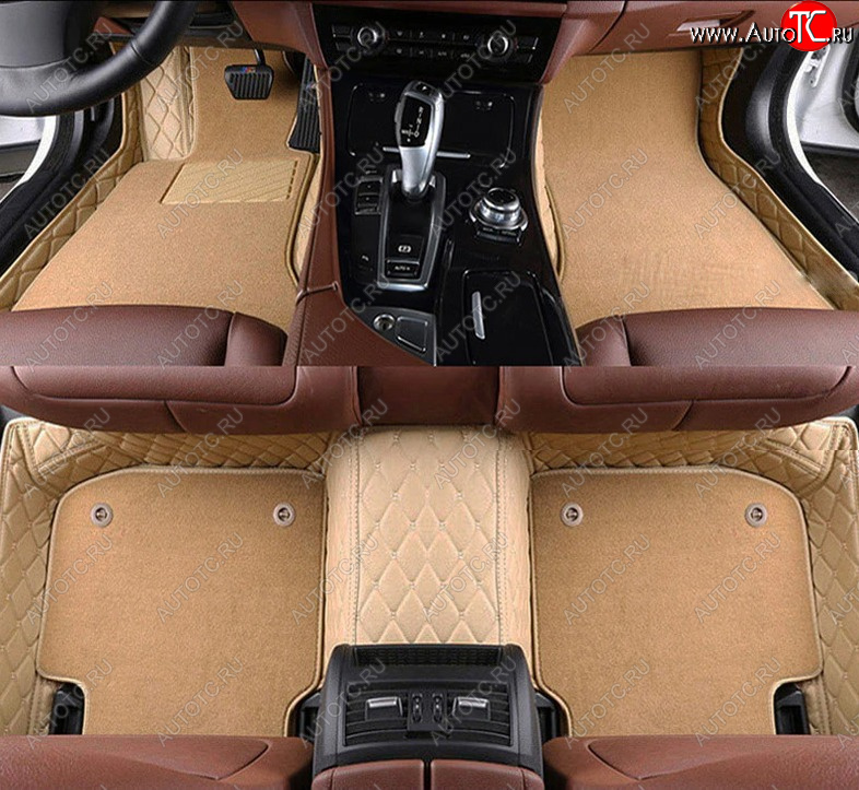 13 249 р. Ковры ( кожа+текстиль) Автопилот Volvo XC90 L дорестайлинг (2015-2019) (бежевый)  с доставкой в г. Белгород