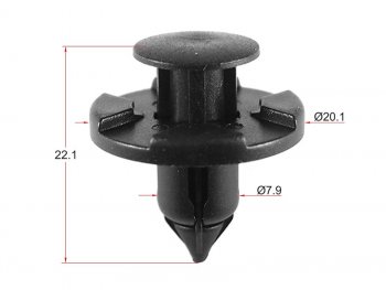 Клипса защиты бампера NISSANMITSUBISHIHONDA (1 шт.) SAT ST-KJ-826