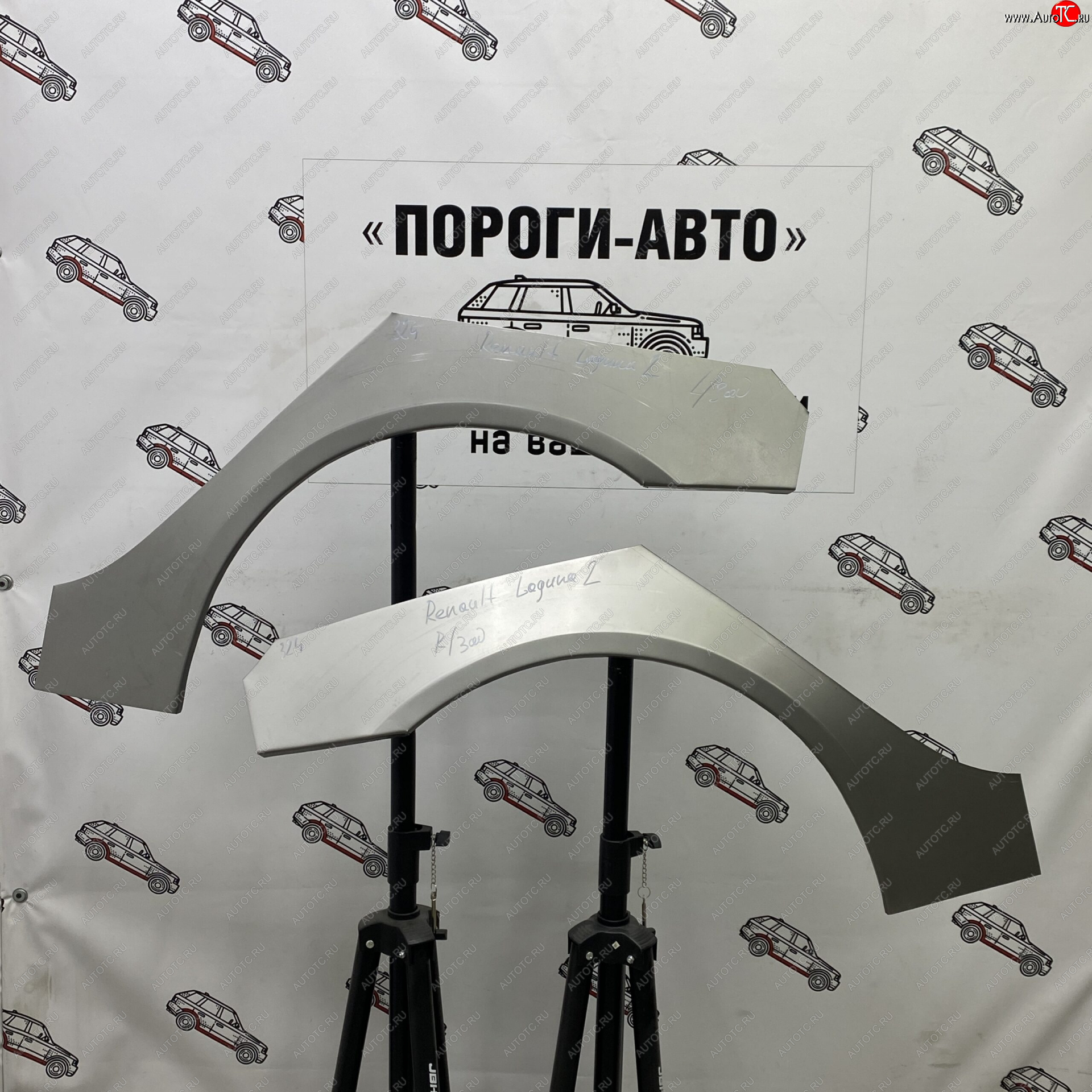 4 299 р. Ремкомплект внешних задних арок (2 шт) ПОРОГИ-АВТО Renault Laguna 2 X74 универсал рестайлинг (2005-2008) (холоднокатаная сталь 0,8 мм)  с доставкой в г. Белгород