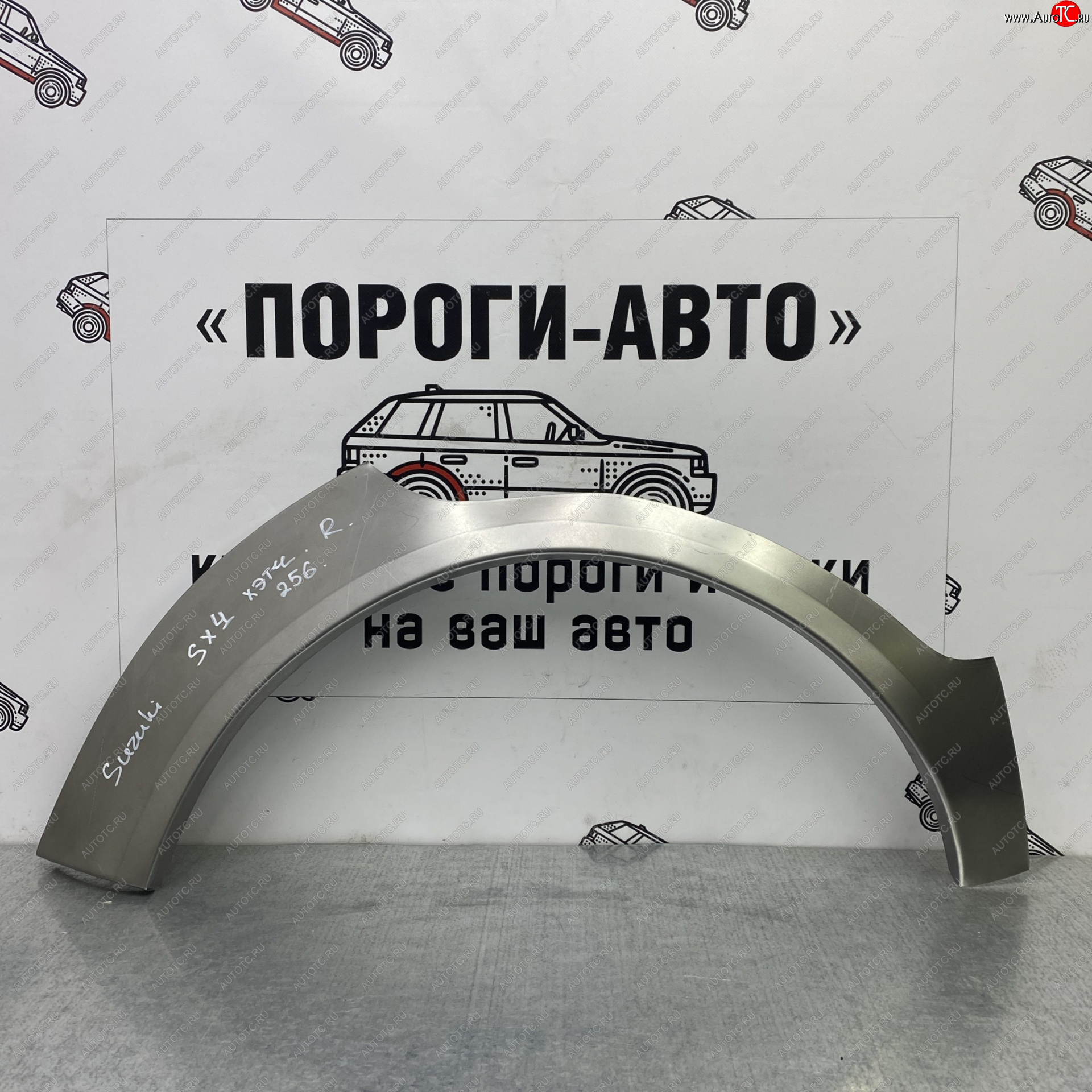 2 199 р. Правая внешняя задняя ремонтная арка ПОРОГИ-АВТО Suzuki SX4 JYB, JYA хэтчбэк дорестайлинг (2013-2016) (холоднокатаная сталь 0,8 мм)  с доставкой в г. Белгород