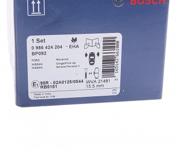 2 999 р. Колодки тормозные передние (4шт.) BOSCH Nissan Terrano2 R50 дорестайлинг (1995-1999)  с доставкой в г. Белгород. Увеличить фотографию 4