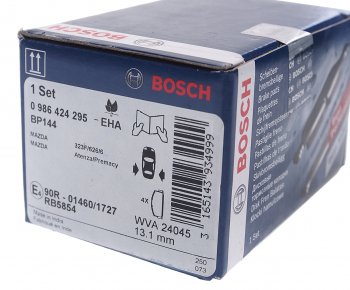 1 679 р. Колодки тормозные задние BOSCH Mazda 626 GF дорестайлинг седан (1997-1999)  с доставкой в г. Белгород. Увеличить фотографию 3