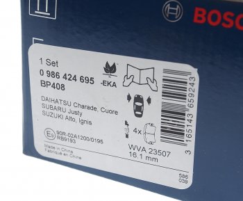 2 349 р. Колодки тормозные передние (4шт.) BOSCH Suzuki Ignis (2016-2025)  с доставкой в г. Белгород. Увеличить фотографию 3