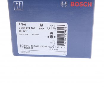 4 549 р. Колодки тормозные задние (4шт.) BOSCH Mercedes-Benz ML class W163 рестайлинг (2001-2005)  с доставкой в г. Белгород. Увеличить фотографию 4