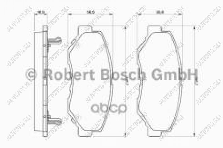 2 599 р. Колодки тормозные передние (4шт.) BOSCH Honda Accord 10 CV (2019-2022)  с доставкой в г. Белгород