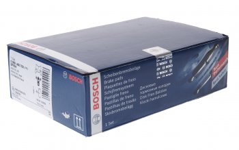 2 479 р. Колодки тормозные передние (датчик износа) (4шт.) BOSCH Audi 200 С3,44 седан рестайлинг (1988-1991)  с доставкой в г. Белгород. Увеличить фотографию 2
