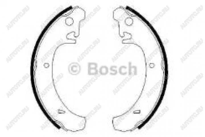 2 189 р. Колодки тормозные задние барабанные 4шт. BOSCH Лада Калина 1118 седан (2004-2013)  с доставкой в г. Белгород