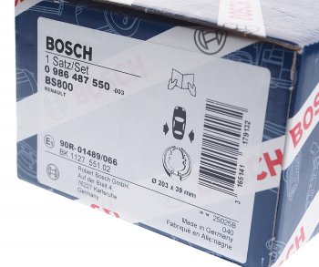 1 649 р. Колодки тормозные задние барабанные 4шт. BOSCH Renault Megane LA седан рестайлинг (1999-2003)  с доставкой в г. Белгород. Увеличить фотографию 4