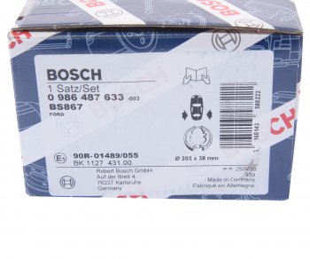 2 569 р. Колодки тормозные задние барабанные (4шт.) BOSCH Ford Focus 2  седан дорестайлинг (2004-2008)  с доставкой в г. Белгород. Увеличить фотографию 4