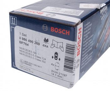 1 669 р. Колодки тормозные задние (4шт.) BOSCH Mercedes-Benz E-Class W210 дорестайлинг седан (1996-1999)  с доставкой в г. Белгород. Увеличить фотографию 3
