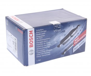 5 349 р. Колодки тормозные передние (4шт.) BOSCH Volkswagen Touareg 1 GP рестайлинг (2006-2010)  с доставкой в г. Белгород. Увеличить фотографию 3