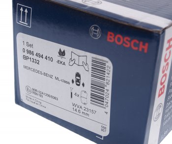 4 399 р. Колодки тормозные задние (4шт.) BOSCH Mercedes-Benz ML class W163 рестайлинг (2001-2005)  с доставкой в г. Белгород. Увеличить фотографию 3