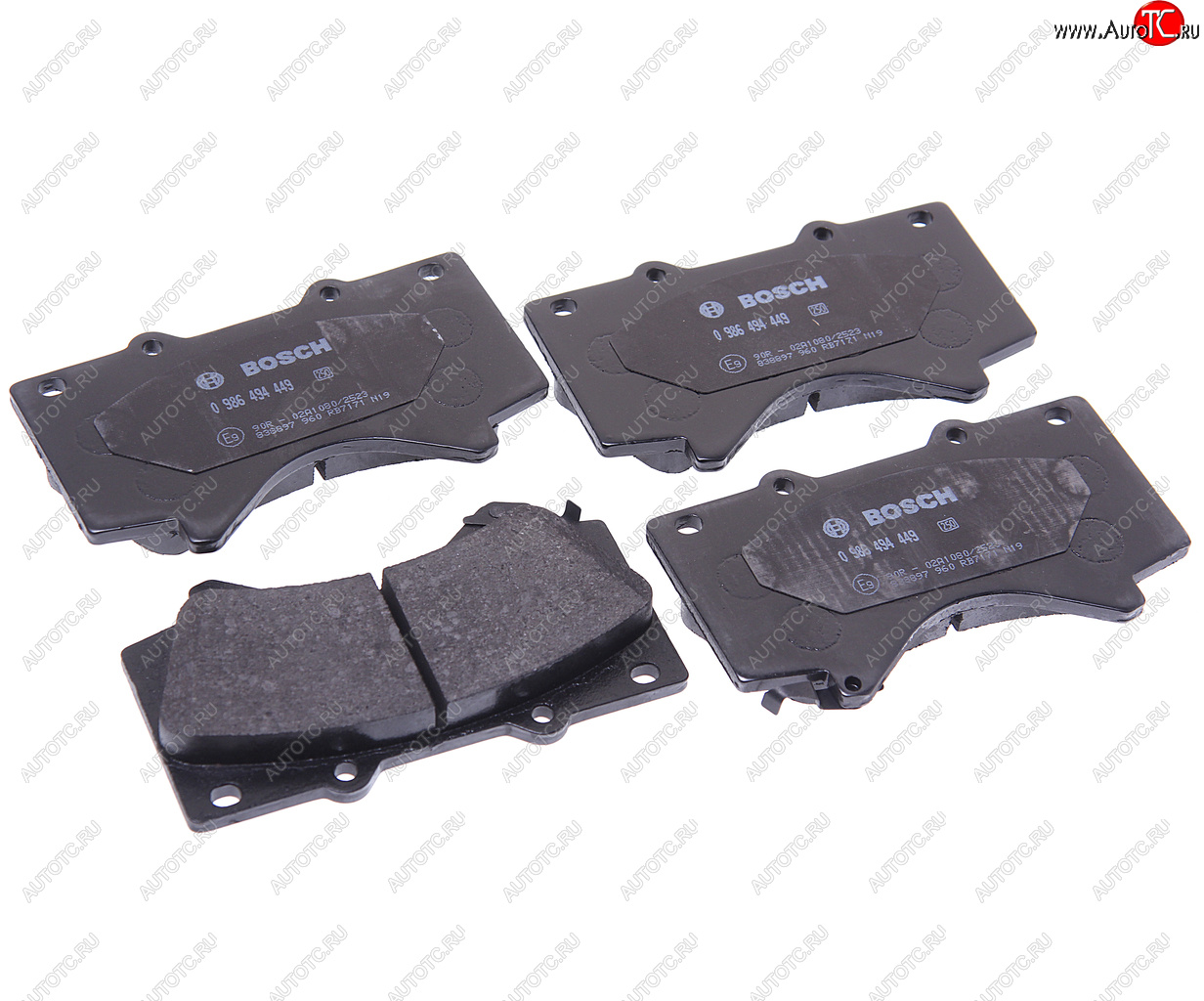 4 799 р. Колодки тормозные передние (4шт.) BOSCH Toyota Land Cruiser 200 дорестайлинг (2007-2012)  с доставкой в г. Белгород