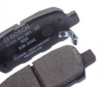 1 549 р. Колодки тормозные задние (4шт.) BOSCH Nissan X-trail 1 T30 дорестайлинг (2000-2003)  с доставкой в г. Белгород. Увеличить фотографию 2