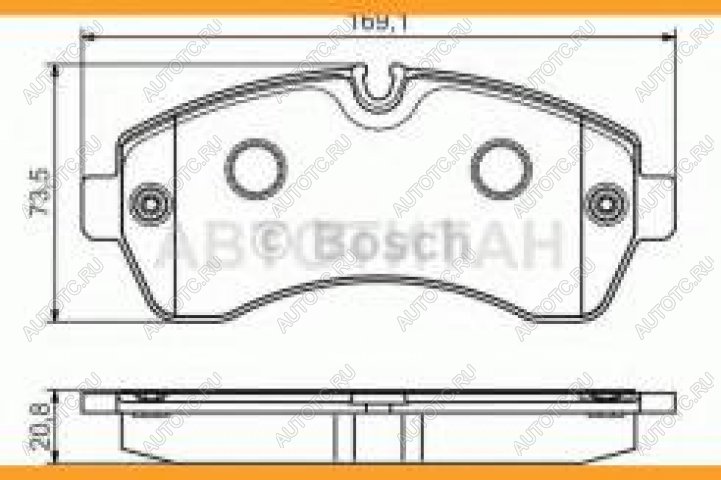 3 899 р. Колодки тормозные передние (4шт.) BOSCH Mercedes-Benz Sprinter W901 (1995-2000)  с доставкой в г. Белгород