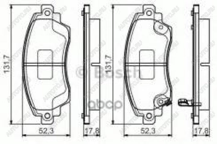 2 699 р. Колодки тормозные передние (4шт.) BOSCH Toyota Corolla E110 седан дорестайлинг (1997-2000)  с доставкой в г. Белгород