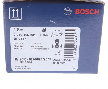 1 699 р. Колодки тормозные задние (4шт.) BOSCH CITROEN C8 (2002-2014)  с доставкой в г. Белгород. Увеличить фотографию 4